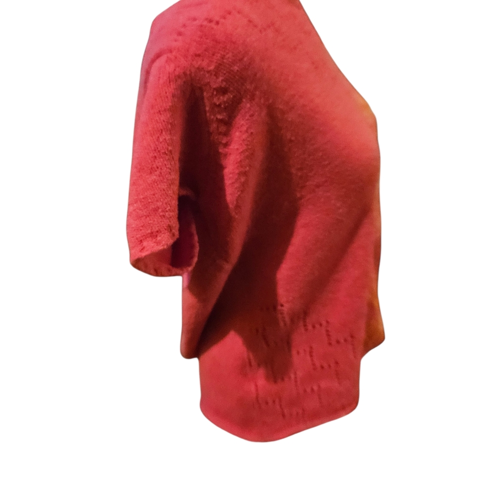 Susan Bristol Coral and Mustard Short Sleeve Tee Size Large - Picture 4 of 6